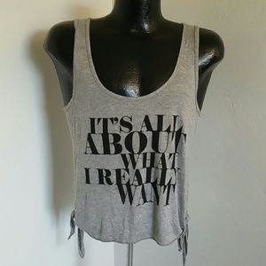 ISSI top gray rayon  spandex sleeve women size M